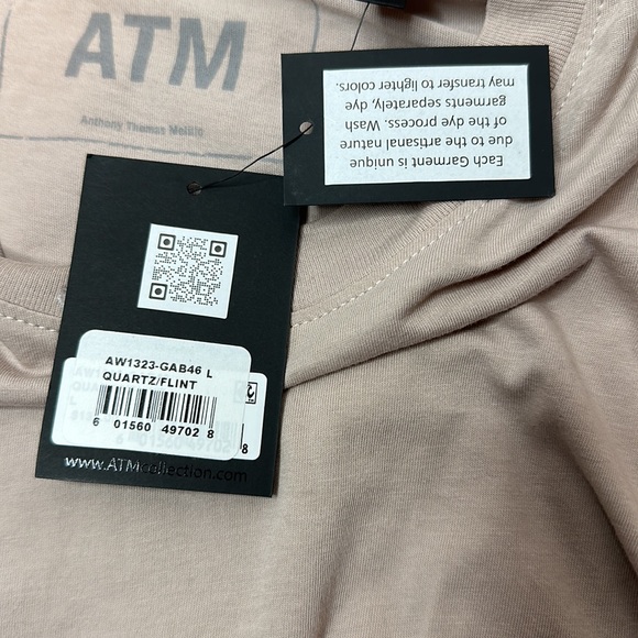 ATM Long Sleeve Quartz Flint Dip Dye Shirt Size L NWT - Picture 4 of 8